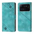 For Xiaomi Mi 11 Ultra Skin Feel Embossed Leather Phone Case(Green) - 2