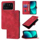 For Xiaomi Mi 11 Ultra Skin Feel Embossed Leather Phone Case(Red) - 1