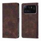 For Xiaomi Mi 11 Ultra Skin Feel Embossed Leather Phone Case(Brown) - 2