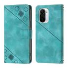 For Xiaomi Poco F3 / Redmi K40 / K40 Pro Skin Feel Embossed Leather Phone Case(Green) - 2