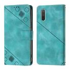 For Xiaomi Mi CC9e / Mi A3 Skin Feel Embossed Leather Phone Case(Green) - 2