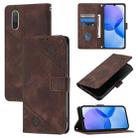 For Xiaomi Mi CC9e / Mi A3 Skin Feel Embossed Leather Phone Case(Brown) - 1