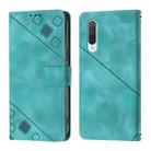 For Xiaomi Mi CC9 / Mi 9 Lite Skin Feel Embossed Leather Phone Case(Green) - 2