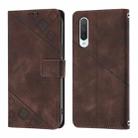 For Xiaomi Mi CC9 / Mi 9 Lite Skin Feel Embossed Leather Phone Case(Brown) - 2