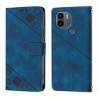 For Xiaomi Poco C51 / A2+ Skin Feel Embossed Leather Phone Case(Blue) - 2