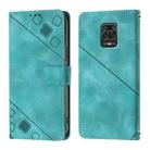For Xiaomi Poco M2 Pro / Redmi Note 10 Lite Skin Feel Embossed Leather Phone Case(Green) - 2