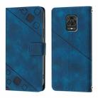 For Xiaomi Poco M2 Pro / Redmi Note 10 Lite Skin Feel Embossed Leather Phone Case(Blue) - 2