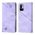 For Xiaomi Poco M3 Pro 5G / Redmi Note 10 5G Skin Feel Embossed Leather Phone Case(Light Purple) - 2