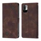 For Xiaomi Poco M3 Pro 5G / Redmi Note 10 5G Skin Feel Embossed Leather Phone Case(Brown) - 2