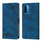 For Xiaomi Poco M3 / Redmi 9 Power Skin Feel Embossed Leather Phone Case(Blue) - 2