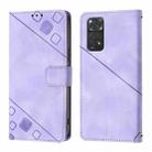 For Xiaomi Poco M4 Pro 5G / Redmi Note 11S 5G Skin Feel Embossed Leather Phone Case(Light Purple) - 2