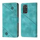 For Xiaomi Poco M4 Pro 5G / Redmi Note 11S 5G Skin Feel Embossed Leather Phone Case(Green) - 2