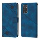 For Xiaomi Poco M4 Pro 5G / Redmi Note 11S 5G Skin Feel Embossed Leather Phone Case(Blue) - 2