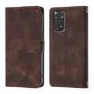 For Xiaomi Poco M4 Pro 5G / Redmi Note 11S 5G Skin Feel Embossed Leather Phone Case(Brown) - 2
