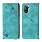 For Xiaomi Poco M5s / Redmi Note 11 SE India Skin Feel Embossed Leather Phone Case(Green) - 2