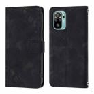 For Xiaomi Poco M5s / Redmi Note 11 SE India Skin Feel Embossed Leather Phone Case(Black) - 2