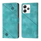 For Xiaomi Poco M6 Pro 5G / Redmi 12 4G / 5G Skin Feel Embossed Leather Phone Case(Green) - 2