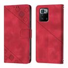 For Xiaomi Poco X3 GT Skin Feel Embossed Leather Phone Case(Red) - 2