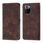 For Xiaomi Poco X3 GT Skin Feel Embossed Leather Phone Case(Brown) - 2