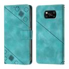 For Xiaomi Poco X3 / Poco X3 Pro Skin Feel Embossed Leather Phone Case(Green) - 2