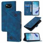 For Xiaomi Poco X3 / Poco X3 Pro Skin Feel Embossed Leather Phone Case(Blue) - 1