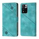For Xiaomi Poco X4 NFC 5G Skin Feel Embossed Leather Phone Case(Green) - 2