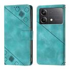 For Xiaomi Poco X6 Neo 5G Global Skin Feel Embossed Leather Phone Case(Green) - 2