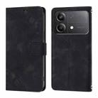 For Xiaomi Poco X6 Neo 5G Global Skin Feel Embossed Leather Phone Case(Black) - 2