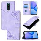 For Xiaomi Redmi 8 / Redmi 8A Skin Feel Embossed Leather Phone Case(Light Purple) - 1
