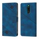 For Xiaomi Redmi 8 / Redmi 8A Skin Feel Embossed Leather Phone Case(Blue) - 2