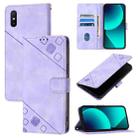 For Xiaomi Redmi 9A / 9i / 9AT Skin Feel Embossed Leather Phone Case(Light Purple) - 1