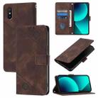 For Xiaomi Redmi 9A / 9i / 9AT Skin Feel Embossed Leather Phone Case(Brown) - 1