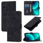 For Xiaomi Redmi 9A / 9i / 9AT Skin Feel Embossed Leather Phone Case(Black) - 1