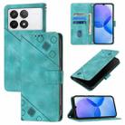For Xiaomi Redmi K70 / K70 Pro Skin Feel Embossed Leather Phone Case(Green) - 1