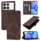 For Xiaomi Redmi K70 / K70 Pro Skin Feel Embossed Leather Phone Case(Brown) - 1