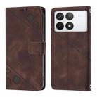 For Xiaomi Redmi K70 / K70 Pro Skin Feel Embossed Leather Phone Case(Brown) - 2