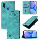 For Xiaomi Redmi Note 7 / Note 7 Pro Skin Feel Embossed Leather Phone Case(Green) - 1