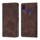 For Xiaomi Redmi Note 7 / Note 7 Pro Skin Feel Embossed Leather Phone Case(Brown) - 2