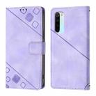 For Xiaomi Redmi Note 8 Skin Feel Embossed Leather Phone Case(Light Purple) - 2