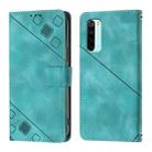 For Xiaomi Redmi Note 8 Skin Feel Embossed Leather Phone Case(Green) - 2