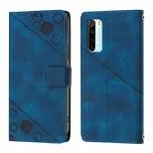 For Xiaomi Redmi Note 8 Skin Feel Embossed Leather Phone Case(Blue) - 2