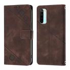 For Xiaomi Redmi Note 8 Skin Feel Embossed Leather Phone Case(Brown) - 2