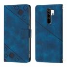 For Xiaomi Redmi Note 8 Pro Skin Feel Embossed Leather Phone Case(Blue) - 2