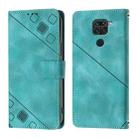 For Xiaomi Redmi Note 9 4G / Redmi 10X 4G Skin Feel Embossed Leather Phone Case(Green) - 2
