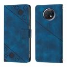 For Xiaomi Redmi Note 9T Global Skin Feel Embossed Leather Phone Case(Blue) - 2