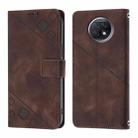 For Xiaomi Redmi Note 9T Global Skin Feel Embossed Leather Phone Case(Brown) - 2