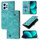 For Xiaomi Redmi Note 12 4G Global Skin Feel Embossed Leather Phone Case(Green) - 1