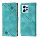 For Xiaomi Redmi Note 12 4G Global Skin Feel Embossed Leather Phone Case(Green) - 2