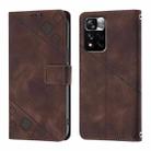 For Xiaomi Redmi Note 11 Pro+ 5G EU Skin Feel Embossed Leather Phone Case(Brown) - 2