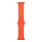 For Apple Watch Series 8&7 41mm / SE 2&6&SE&5&4 40mm / 3&2&1 38mm Silicone Watch Band, Long Section (Men)(Apricot Orange) - 1